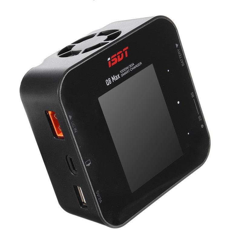 ISDT Q8 Max Charger - BattGo 1000W 30A High Power Battery Balance Charger FPV Discharger for 1-8S Lipo Battery FPV Drone Quadcopter DIY - RCDrone