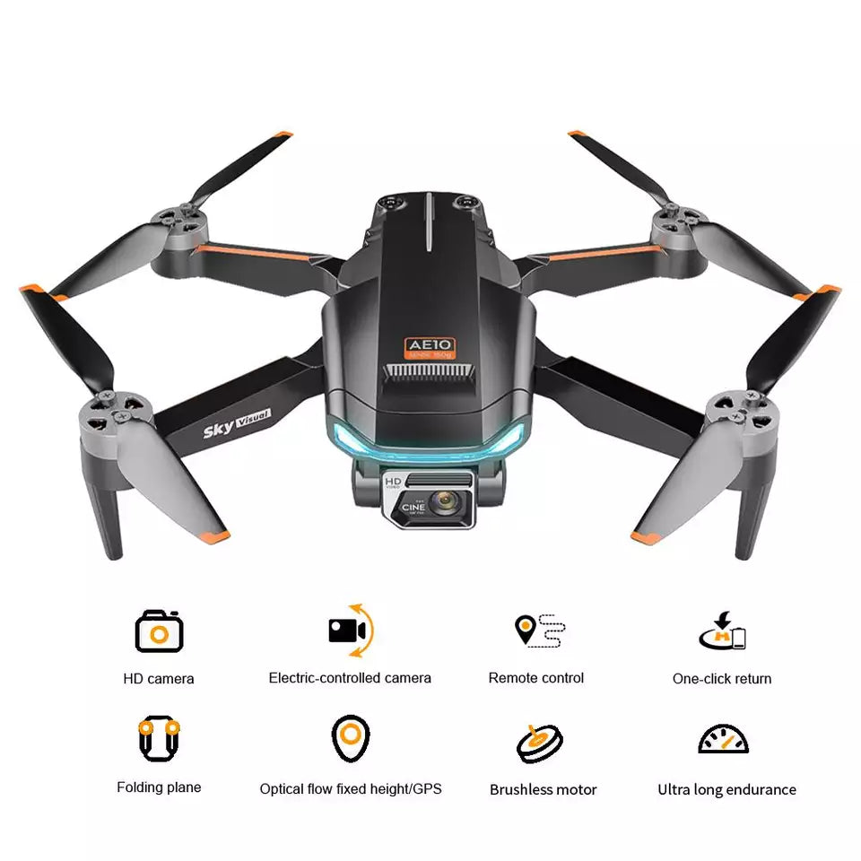 AE10 Drone - GPS WIFI Brushless Drone 8K HD Dual Camera Professional 800M Distance Remote Control Foldable Dron - RCDrone