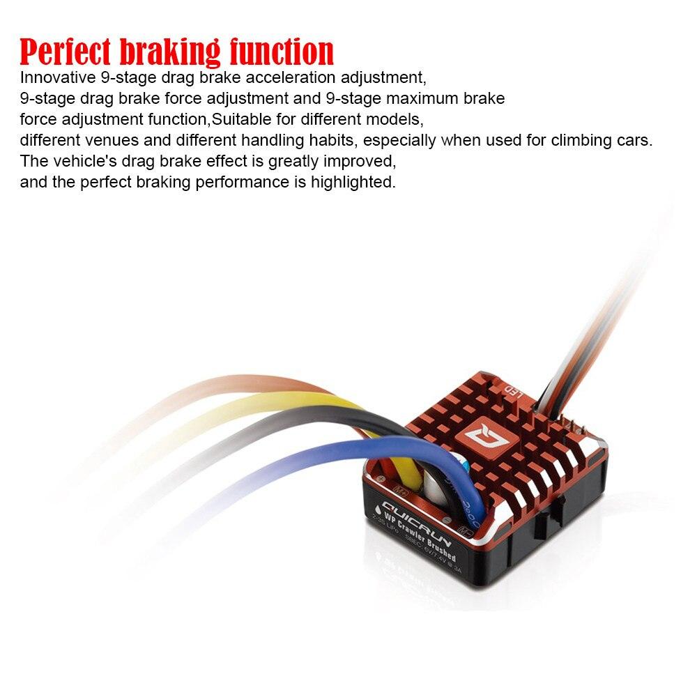 Hobbywing QuicRun 1080 Waterproof Brushed 80A ESC + Program Card For Crawler Children Kids Toys Brushed ESC RC Car Parts - RCDrone