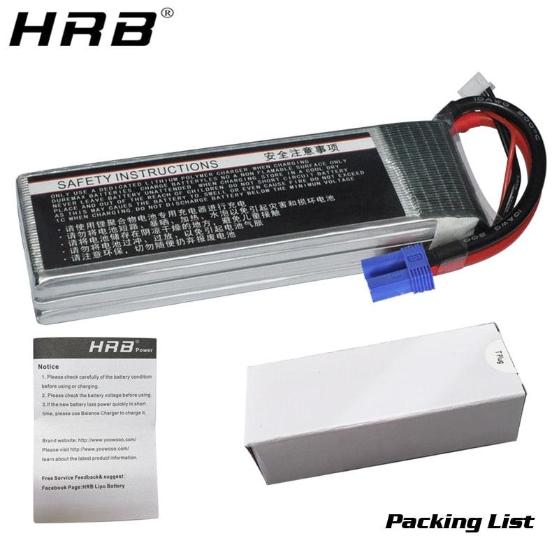 HRB 3S 11.1V Lipo Battery 4000mah - XT60 XT90 T Deans EC5 XT90-S 60C For Trex 500 Helicopter Airplane FPV Drone Car Boat RC Parts - RCDrone
