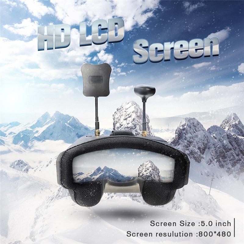 Eachine EV800D FPV Goggle - 5.8G 40CH 5 Inch 800*480 Video Headset HD DVR Diversity FPV Drone Goggles With Battery For RC Model RC Drone Parts - RCDrone