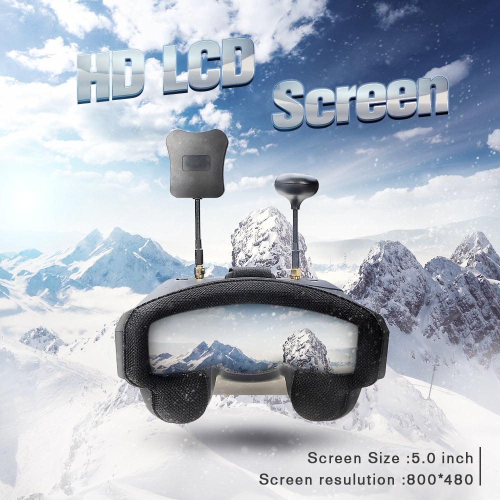 Eachine EV800D FPV Goggle - 5.8G 40CH 5 Inch 800*480 Video Headset HD DVR Diversity FPV Goggles With Battery For RC Model - RCDrone