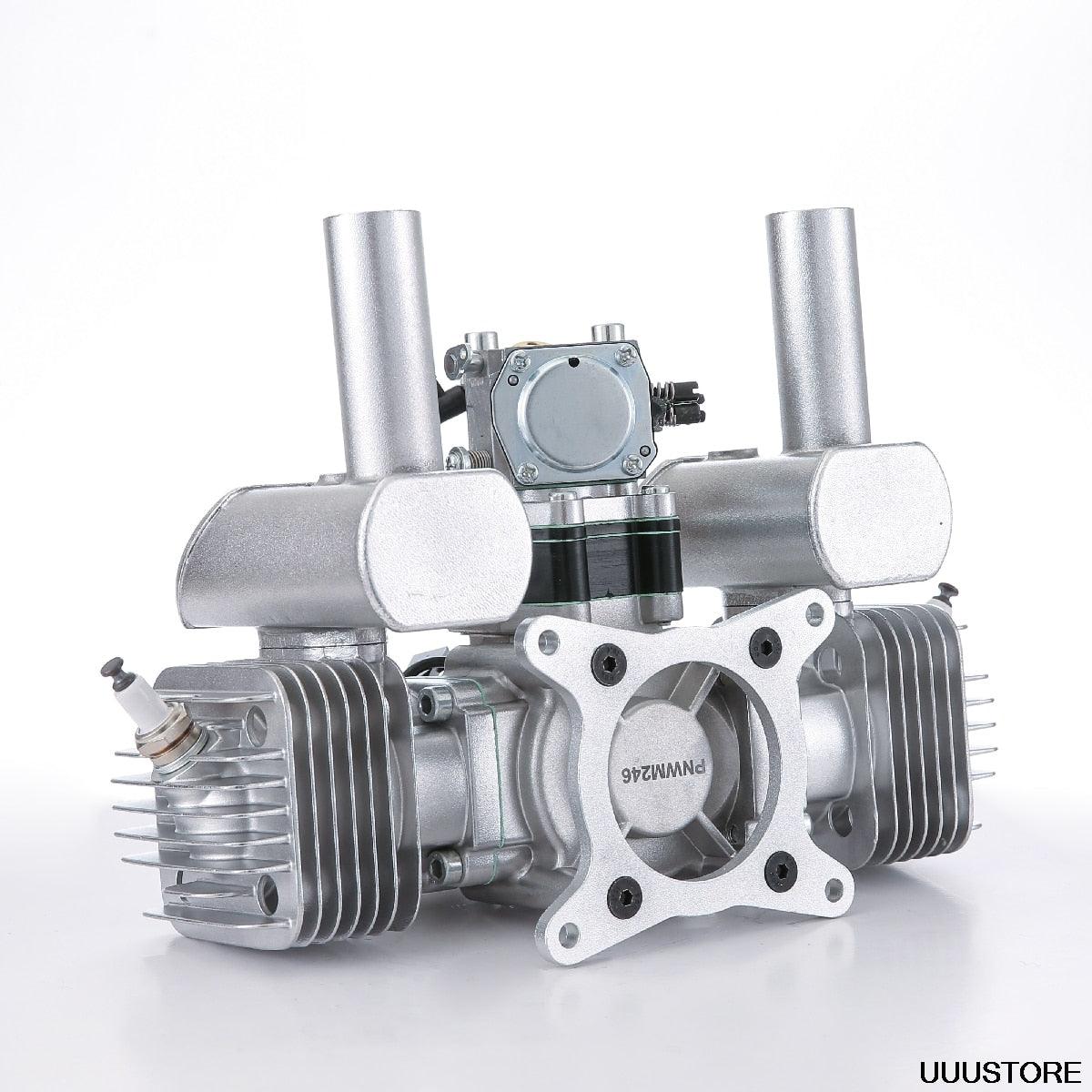 RCGF STINGER 70CC TWIN 2 cycle piston valve type gasoline engine Support 2210 2308 2310 2408 for FPV RC UAV Airplane Fixed-Wing - RCDrone