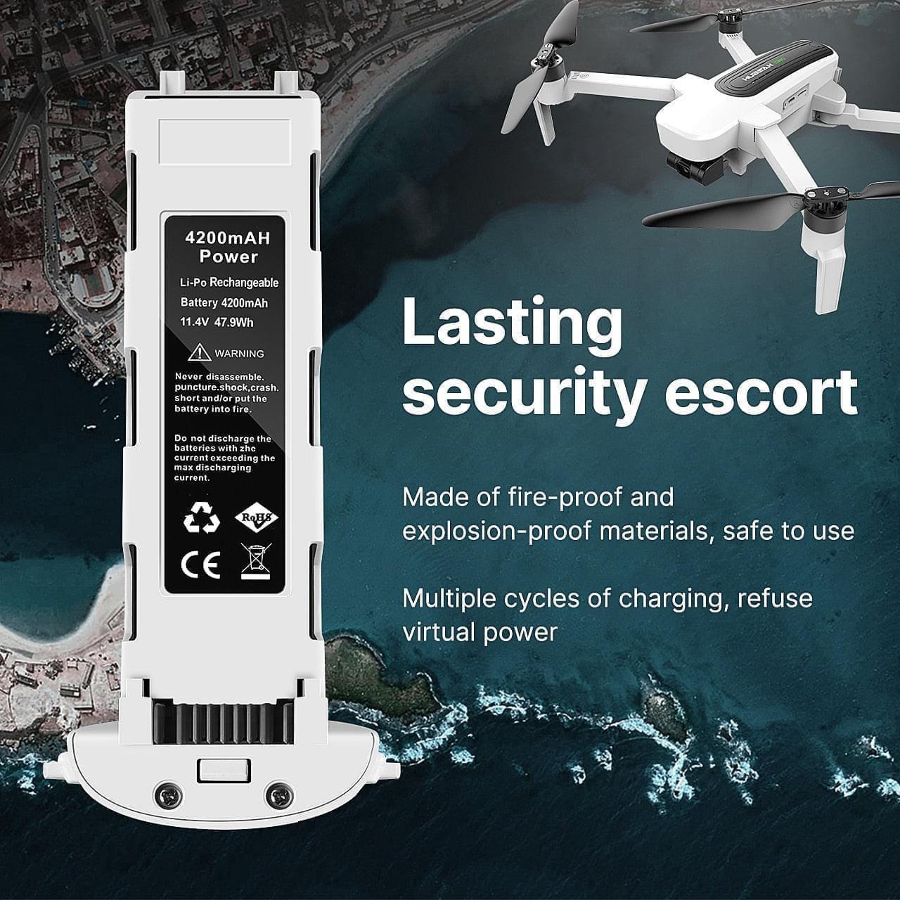 11.4V 4200mAh battery for Hubsan H117S Zino GPS RC Drone Spare Parts Modular Battery For RC FPV Racing Camera Drones - RCDrone