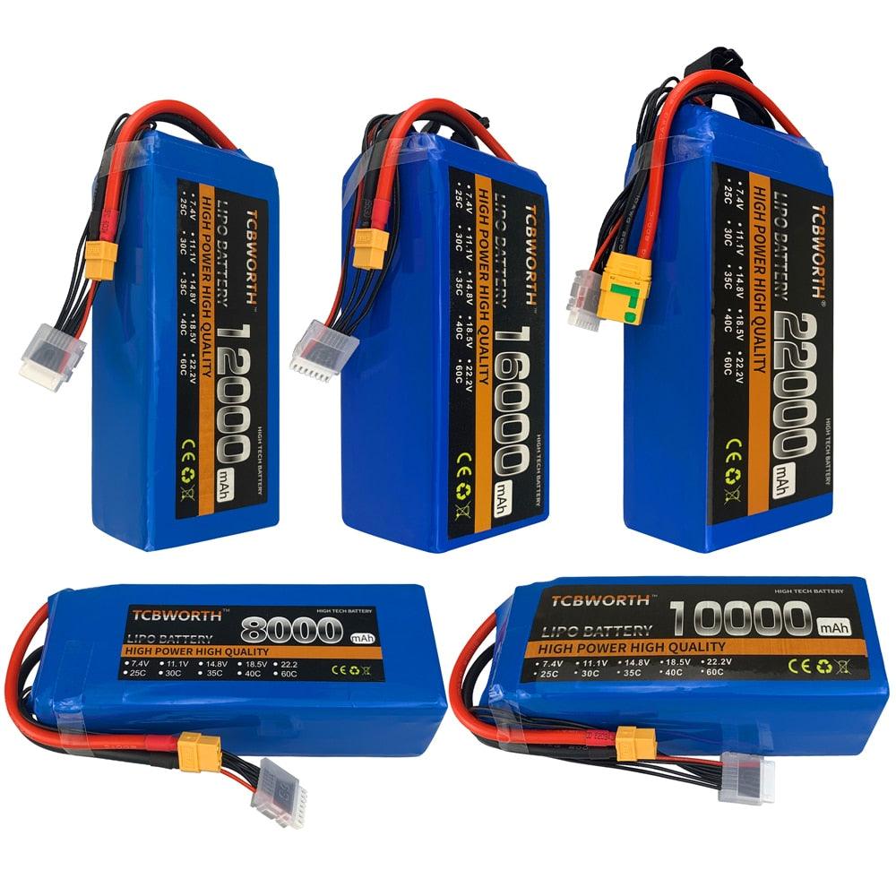 RC LiPo Battery 6S 22.2V 22000mAh 25C For RC Car Airplane Tank Drone Toy Models 6s RC Batteries - RCDrone