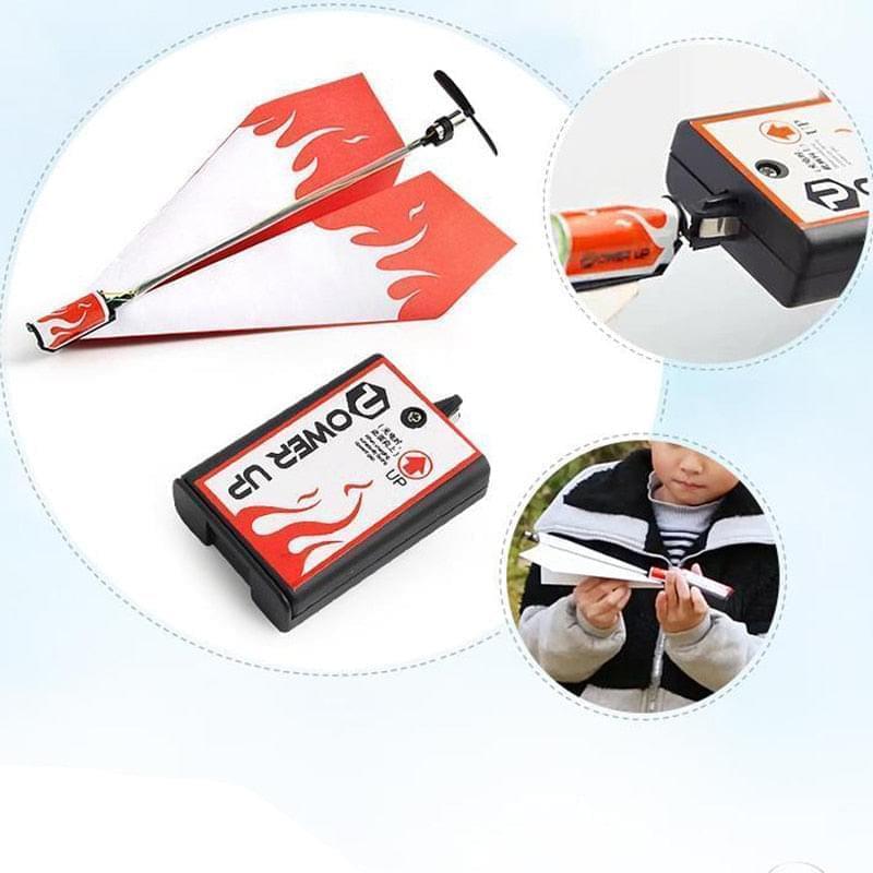 1pc Airplane Rc Folding Paper Model DIY Motor Power Rc Plane Kids Toy Airplane Model Random Color - RCDrone