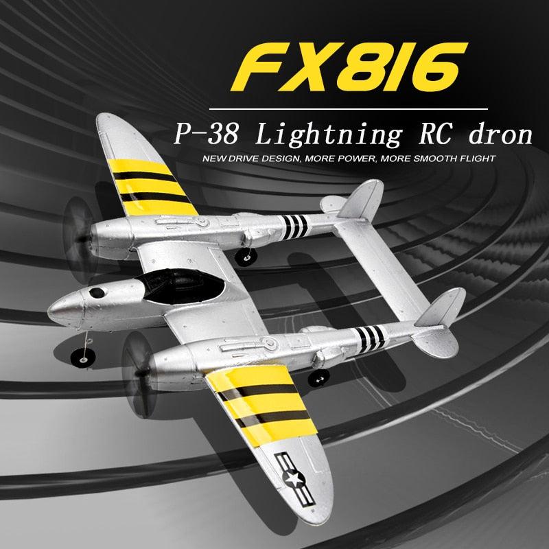 FX-816 P38 RC Avion - 2.4GHz 4CH RC Avion Aile Fixe Vol Extérieur