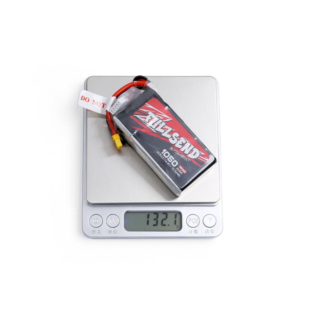 iFlight FULLSEND 4S 1050mAh FPV Battery - 120C 14.8V Lipo Battery with XT30 connector for FPV Drone - RCDrone