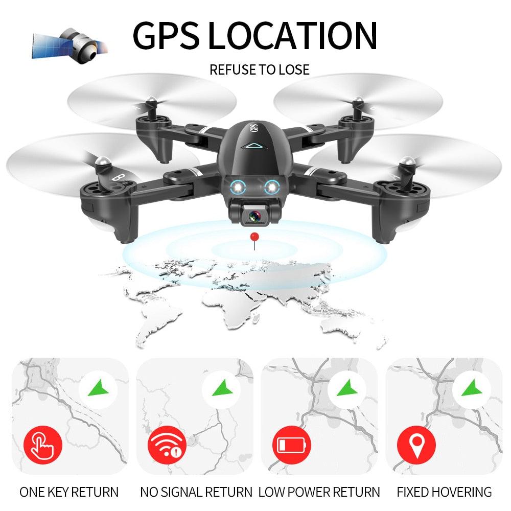 S167 Drone - 2020 New GPS Drone With 4K HD Camera 5G WIFI FPV RC Foldable Quadcopter Drone Flying Gesture Photos Video Helicopter Toy Professional Camera Drone - RCDrone
