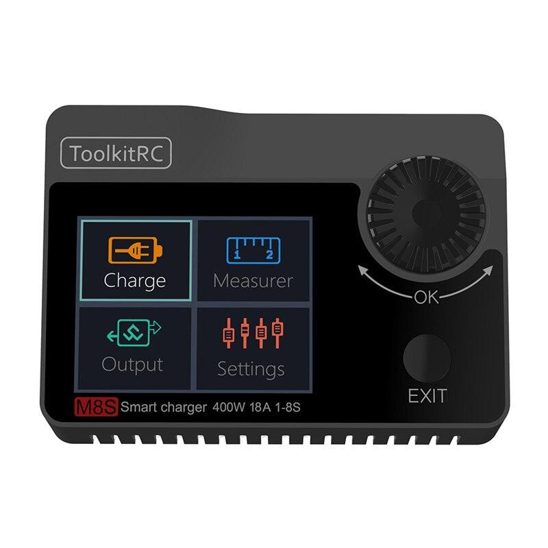 ToolkitRC M8S Charger - 400W 18A 2.4 TFT inch Color LCD Screen Balance Charger Discharger for 2S - 8S Lipo For Rc racing drone battery charger - RCDrone