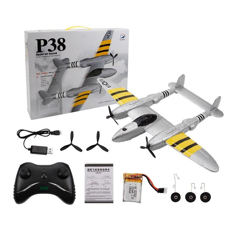FX-816 P38 RC Airplane - 2.4GHz 4CH RC Aircraft Fixed Wing Outdoor Flight Drone For Kid Toys Birthday gift - RCDrone