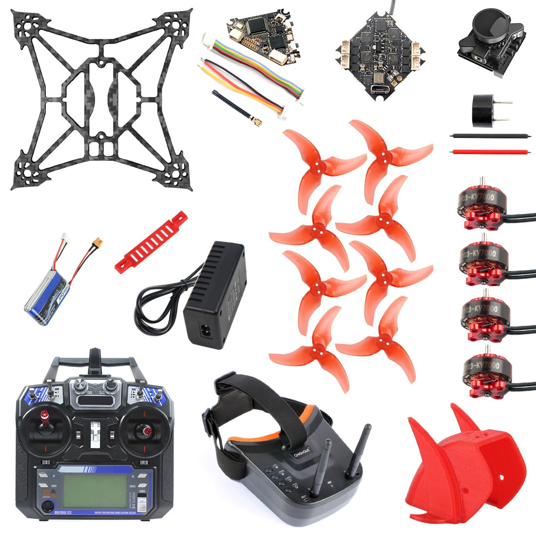 fpv drone kit with goggles JMT T100 DIY FPV Racing Drone Toothpick Full Kit