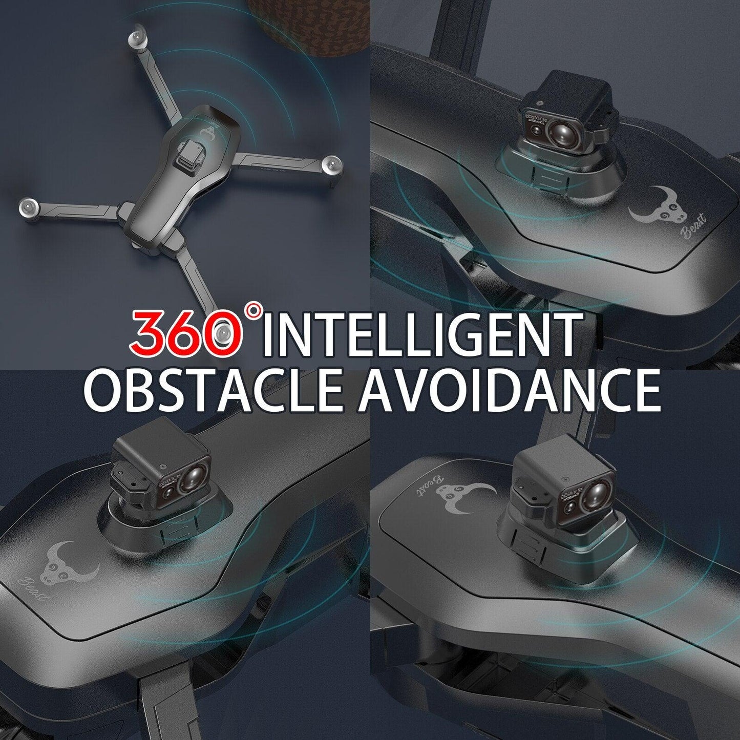 JINHENG SG906 Max GPS Drone - 4K HD Professional Three-Gimbal Obstacle Avoidance Brushless Foldable RC Quadcopter With Camera HD 5G Wifi Aerial Professional Camera Drone - RCDrone