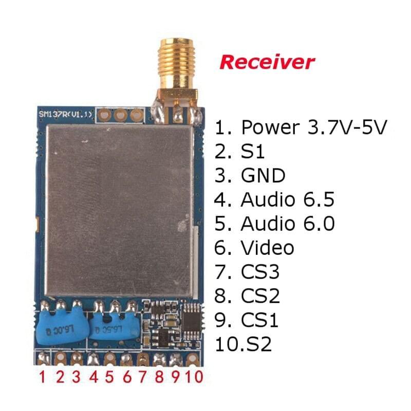 1.2G 8CH 700mW AV Analogue Siginal Transmission FPV System Transmitter Receiver Combo With Antenna For RC FPV Airplane - RCDrone