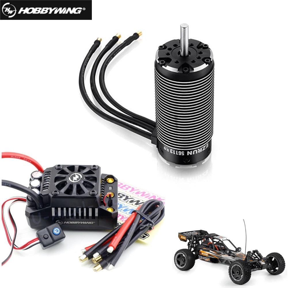 HobbyWing EZRUN 56113SL 800KV sensorless brushless 4-pole motor with EzRun MAX5 V3 200A brushless waterproof ESC for 1/5 RC cars - RCDrone