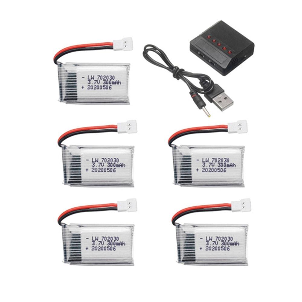 Batterie Lipo 3.7V 300mAH avec chargeur pour drone Hubsan H107 – RCDrone