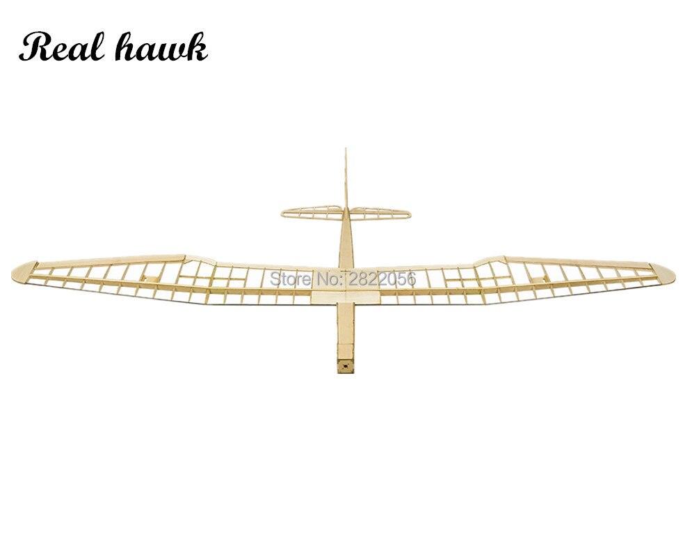 RC Plane Laser Cut Balsa Wood Airplanes sunbird 2017 motor glider Wingspan 1600mm Balsa Wood Model Building Kit - RCDrone