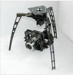Three-axis Synchronous Belt Drive Glass Fiber Pan/Tilt Camera Mount PTZ + 3 GS-9257MG Servo - RCDrone