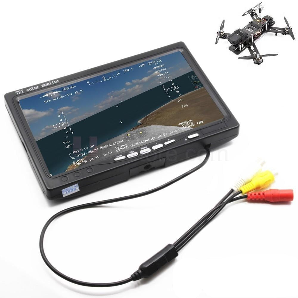 NO blue 7" LCD Color 1024*600 FPV Monitor - Video Screen 7 inch Rc car Multicopter DJI Phantom ZMR250 QAV250 racing fpv drone - RCDrone