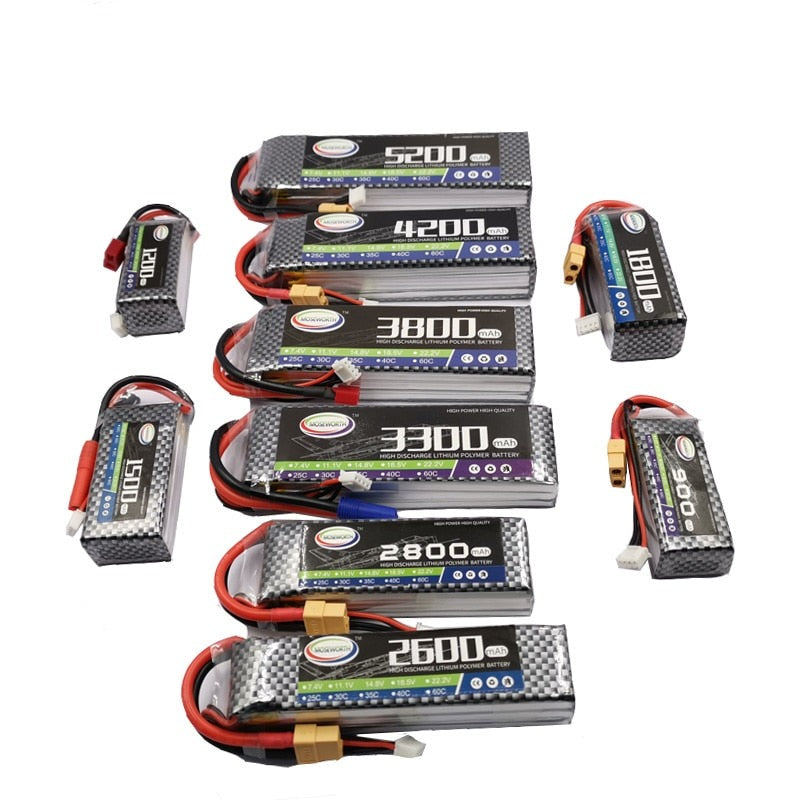 3.7V 1800mAh 25C LiPo Battery With JST Plug & USB Charger – For RC Drone, Quadcopter, Cars (1S)