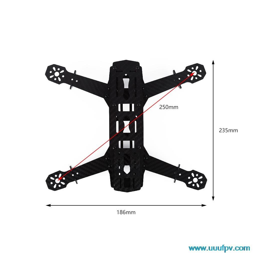 High Quality Carbon Fiber Mini 250 FPV Quadcopter Frame Mini Quad Frame Holder For ZMR250 QAV250 - RCDrone