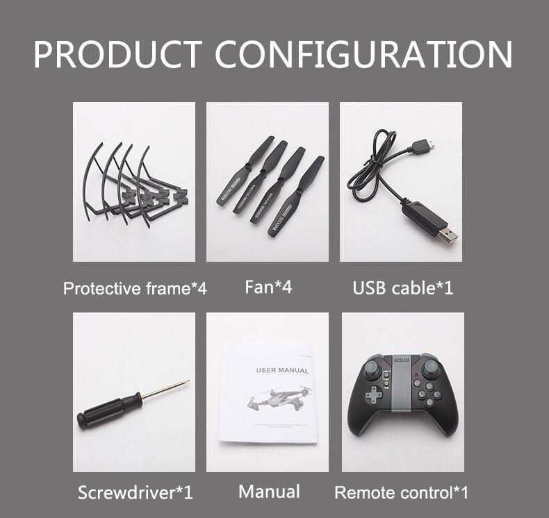 VISUO XS809S Drone - Super Long Flight Time Foldable Selfie Drone with 0.3MP/2MP Wifi FPV Camera Dron XS809HW Upgraded RC Helicopter - RCDrone