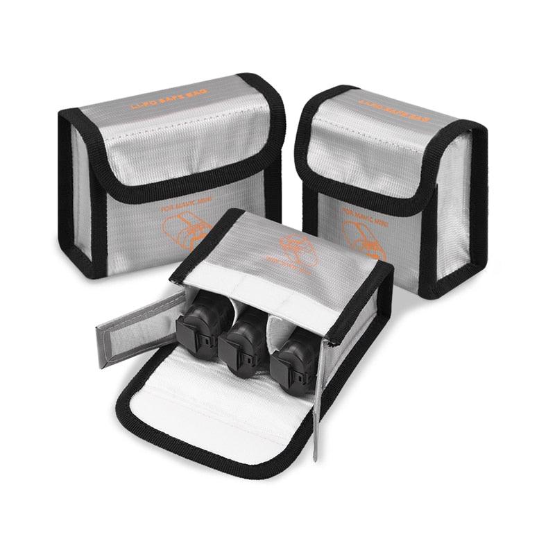 Bolsa ignifuga para 3 baterias LIPO Drone DJI Series Mini