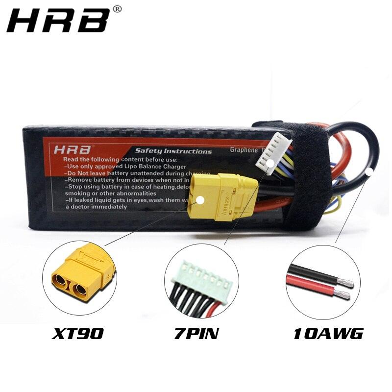 HRB 22.2V 5000mah Graphene 6S Lipo Battery 100C EC5 XT90 Deans T XT60 XT90-S AS150 For RC Catamaran Boat 4WD Car Airplane Drone FPV Parts - RCDrone