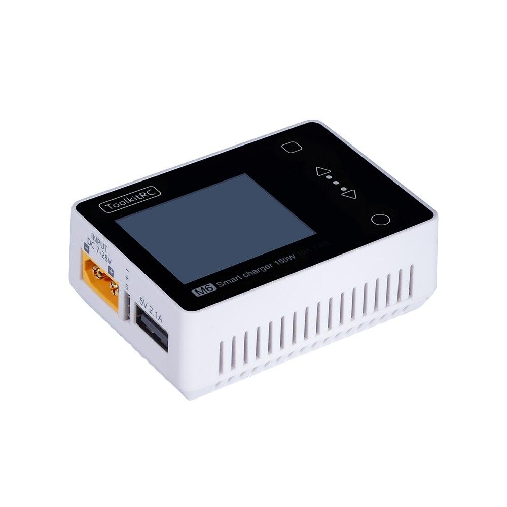 ToolkitRC M6 Charger - DC 150W 10A LCD 2S - 6S Lipo Battery Smart Balance Charger Discharger For Fpv RC Racing Drone Model Spare Part - RCDrone