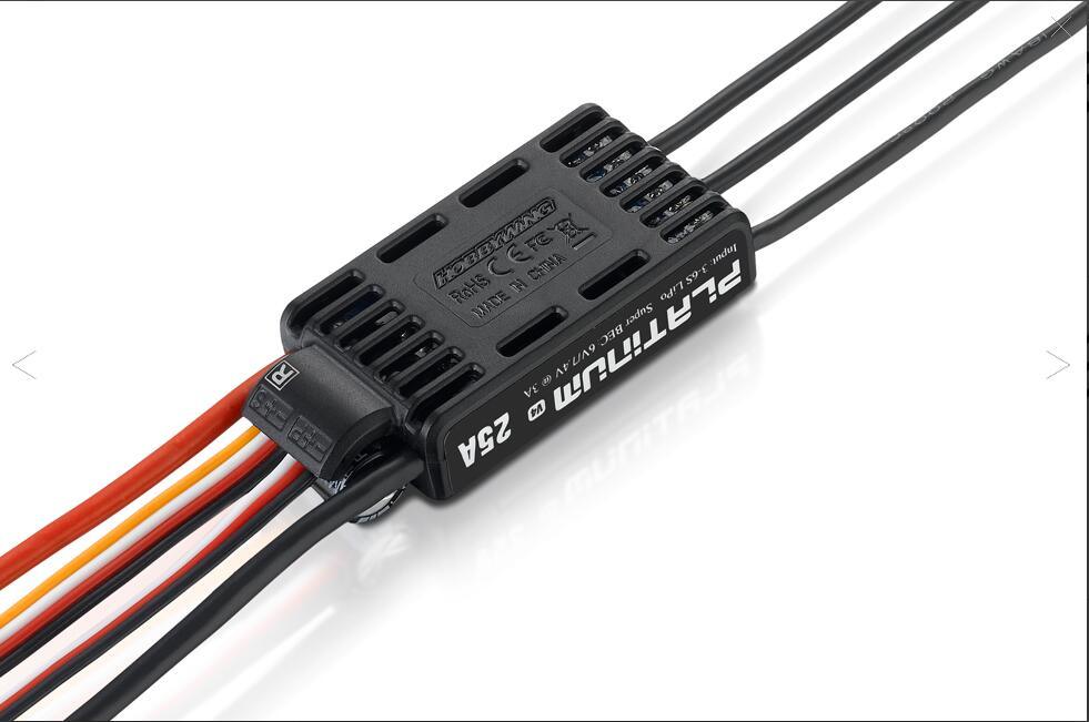 Hobbywing Platinum 25A V4 ESC- Brushless Electronic Speed controller for RC Fix-wing Drone Heli FPV Multi-Rotor - RCDrone