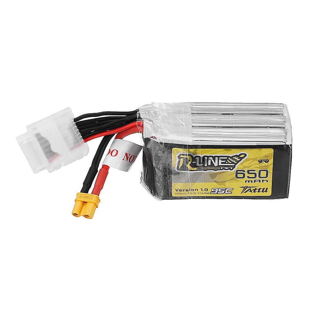 Gens Ace Tattu R-Line 1.0 LiPo Rechargeable Battery 650/750/850mah 95C 3S 4S 6S1P for RC FPV Racing Drone Quadcopter - RCDrone