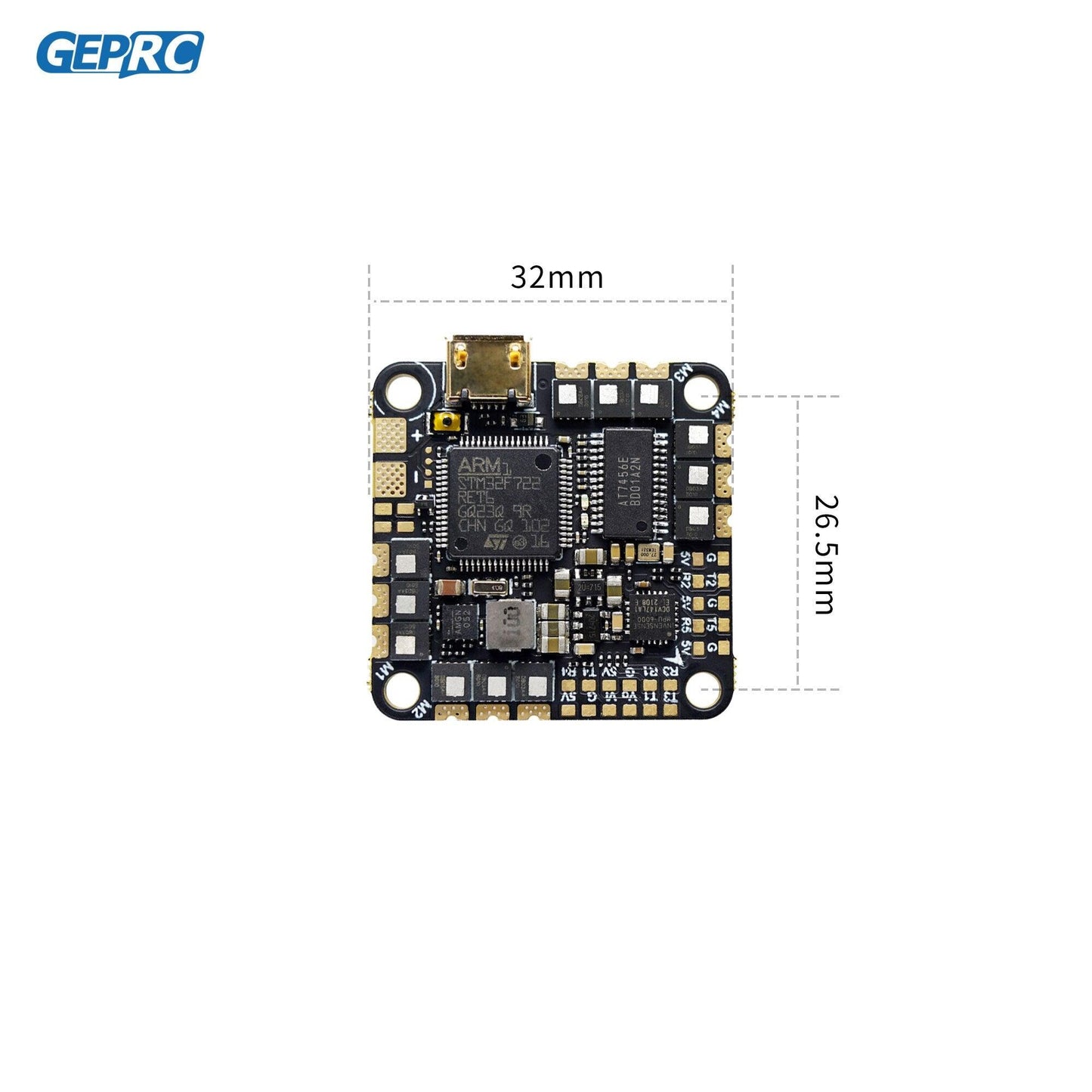 GEPRC GEP-F722-45A AIO - (F411 FC 45A 2-6S 8bits BLS ESC 26.5mm/M2) For DIY RC FPV Quadcopter Replacement Accessories Parts - RCDrone