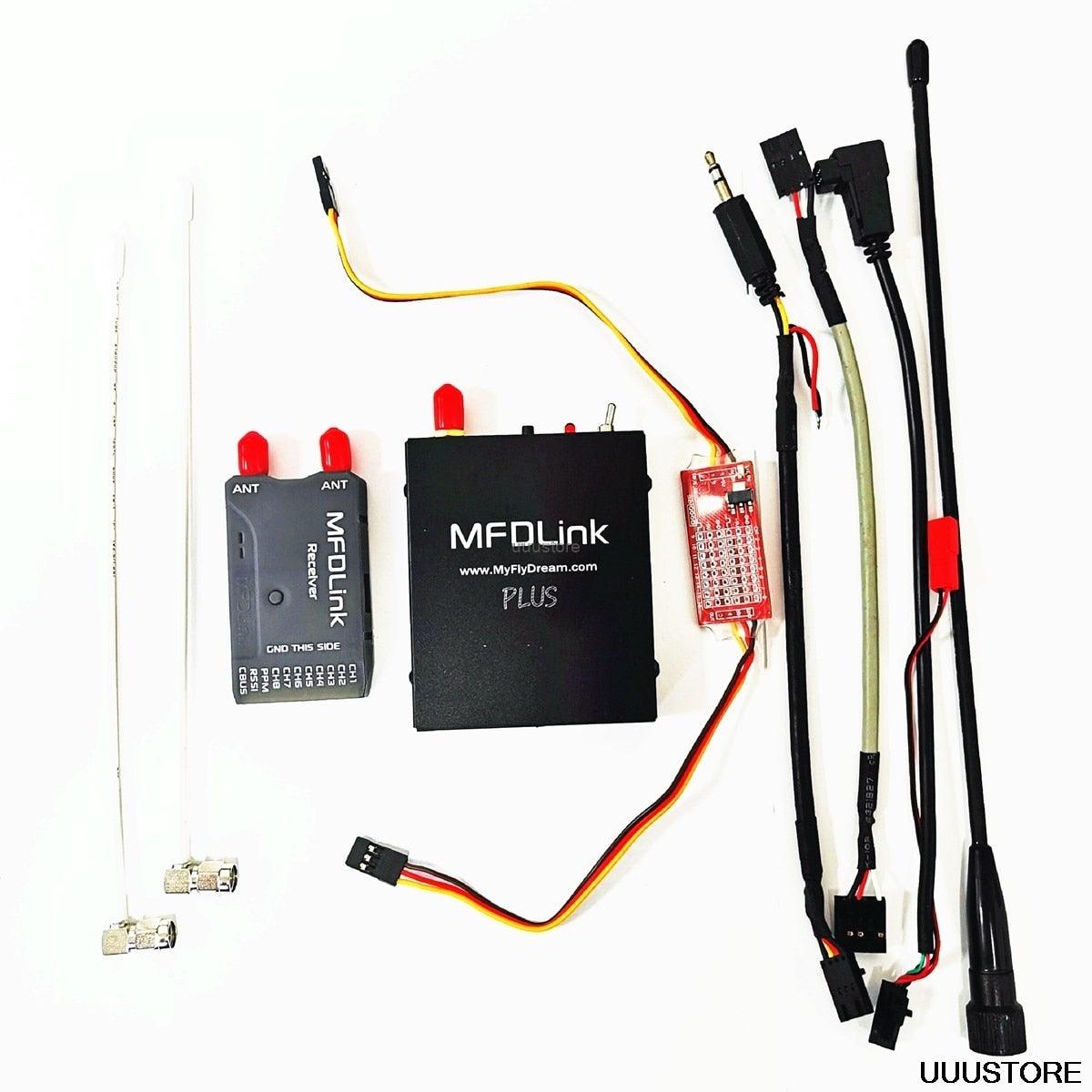 MFDLink TS4047 - 50KM Long Range System Rlink 433Mhz 16CH 1W RC UHF System Transmitter w/8 Channel Receiver TX+RX Set For fpv drone - RCDrone