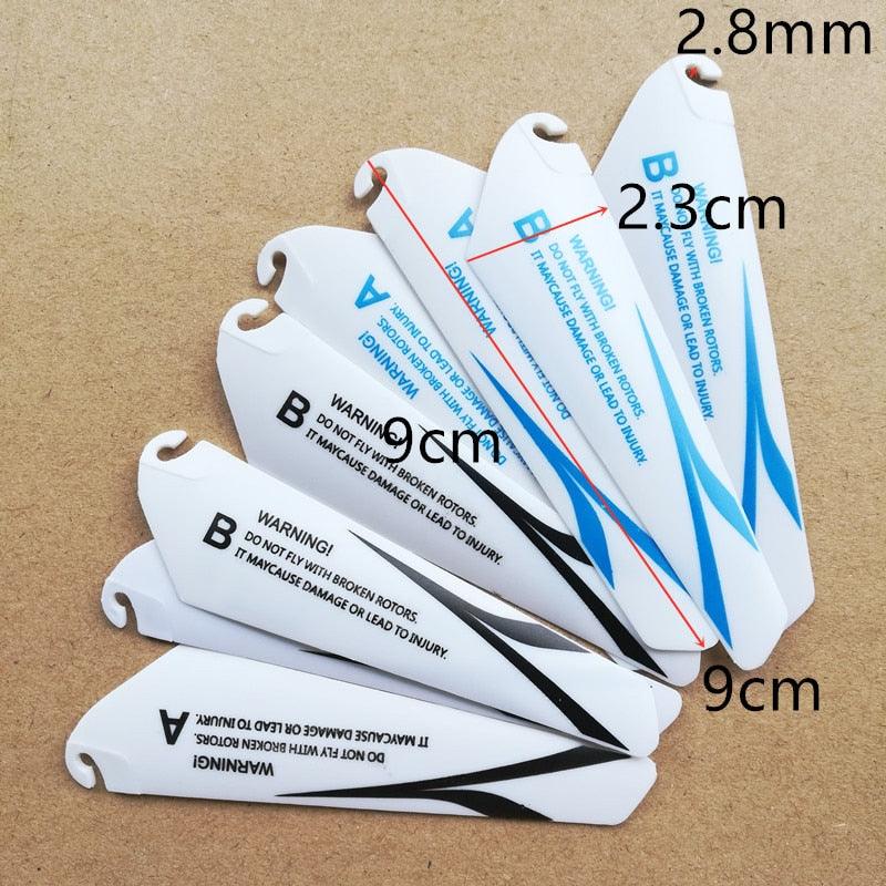 4pcs AB 9CM spare blades Fans Props for r/c mini helicopter rotor rc CH002 CH023 Drone Copter Toys Spare Parts Accessories - RCDrone