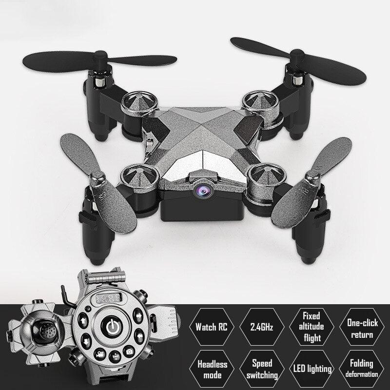 DH800 Drone - Gravity Sensing Flying RC Drone Foldable Mini Quadcopter 360 Degree Rotate Aerobatics Watch Design Remote Control Drone - RCDrone