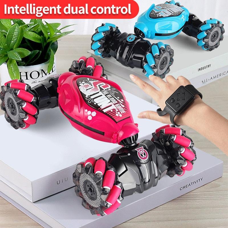 4WD 1:16 Stunt RC Car With LED Light Gesture Induction Deformation Twist Climbing Radio Controlled Car Electronic Toys for Kids - RCDrone
