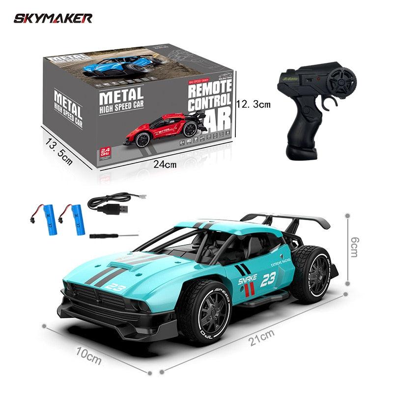 Sulong Metal RC Car Toys 1/24 2.4G High Speed Remote Control Mini Scale Model Vehicle Electric Metal RC Car Toys for Boys Gift - RCDrone