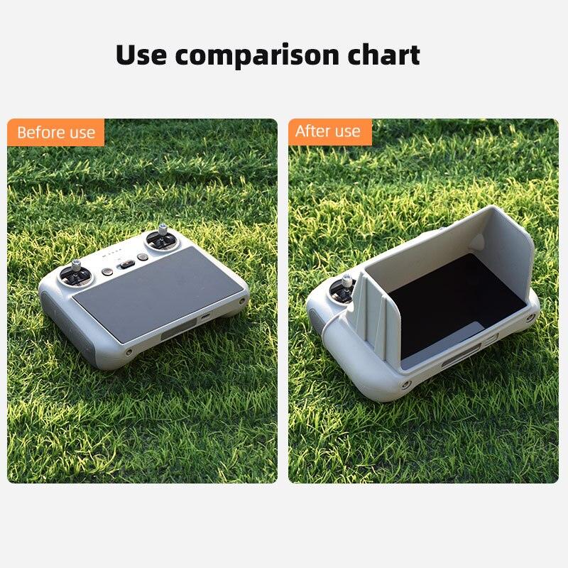 Silicone Case for DJI Mini 3 Pro/Mavic 3 Classic/AIR 2S Protective Cover Sleeve With Sun Hood Sunshade Remote Control Accessory - RCDrone