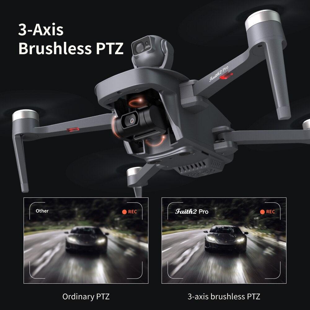 CFLY Faith 2pro Drone - 3-Axis Gimbal Camera,4K Video 5 Directions of Obstacle Sensing,32 Mins Flight Time,6km Video Transmission - RCDrone
