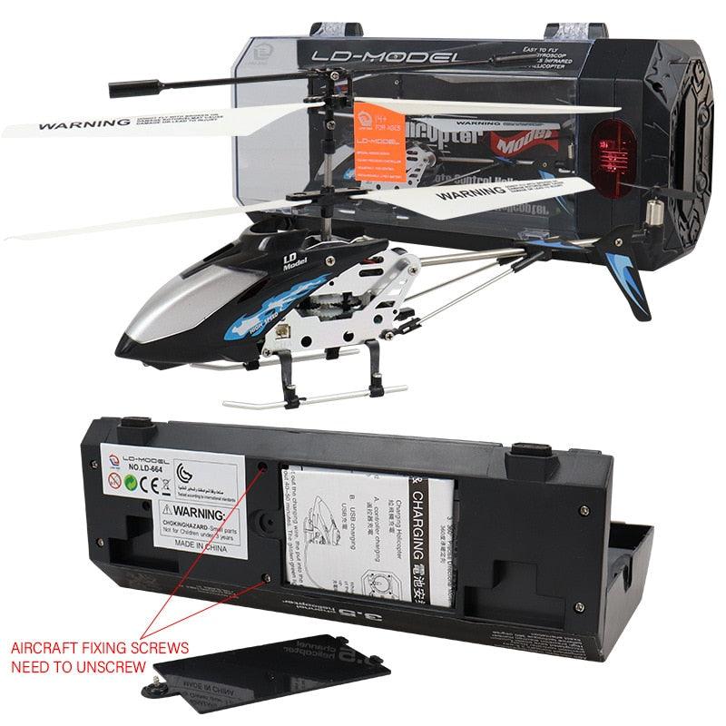 LD-Model Rc Helicopter - 3.5CH Metal RC Helicopter With Lights Remote Controller Helicopter - RCDrone