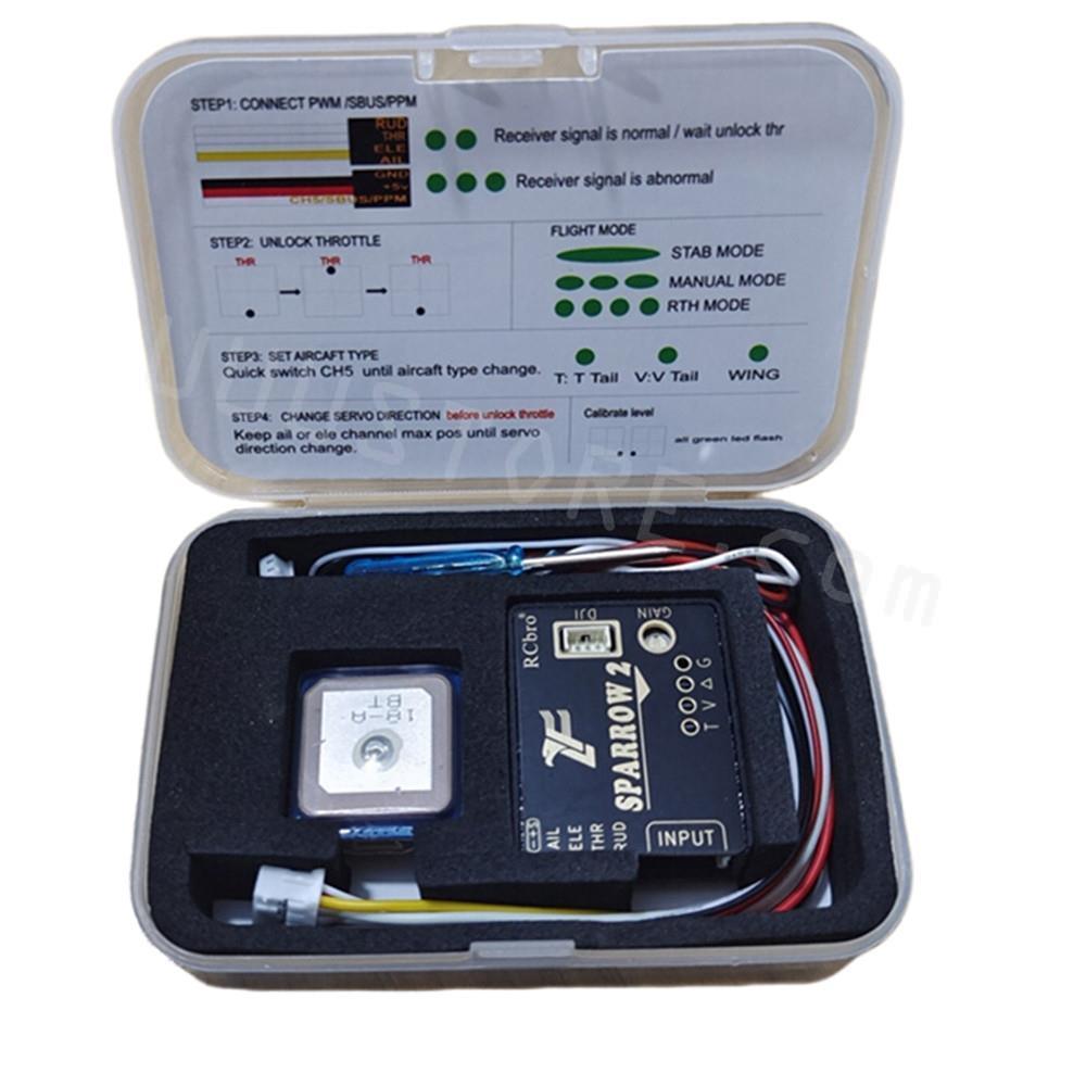 Lefei V2 Sparrow 6-Axis Return Home Stabilization with GPS Module Gyroscope Flight Controller for Air Unit FPV RC Airplanes Part - RCDrone