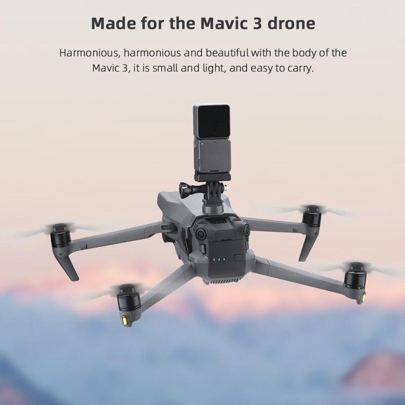 Photography Kit Mount Bracket for DJI Mavic 3/3 Classic Drone Top Extension Camera Flying Photography Kit Mount Bracket for Gopro 8/7/6 Insta360 Camera - RCDrone