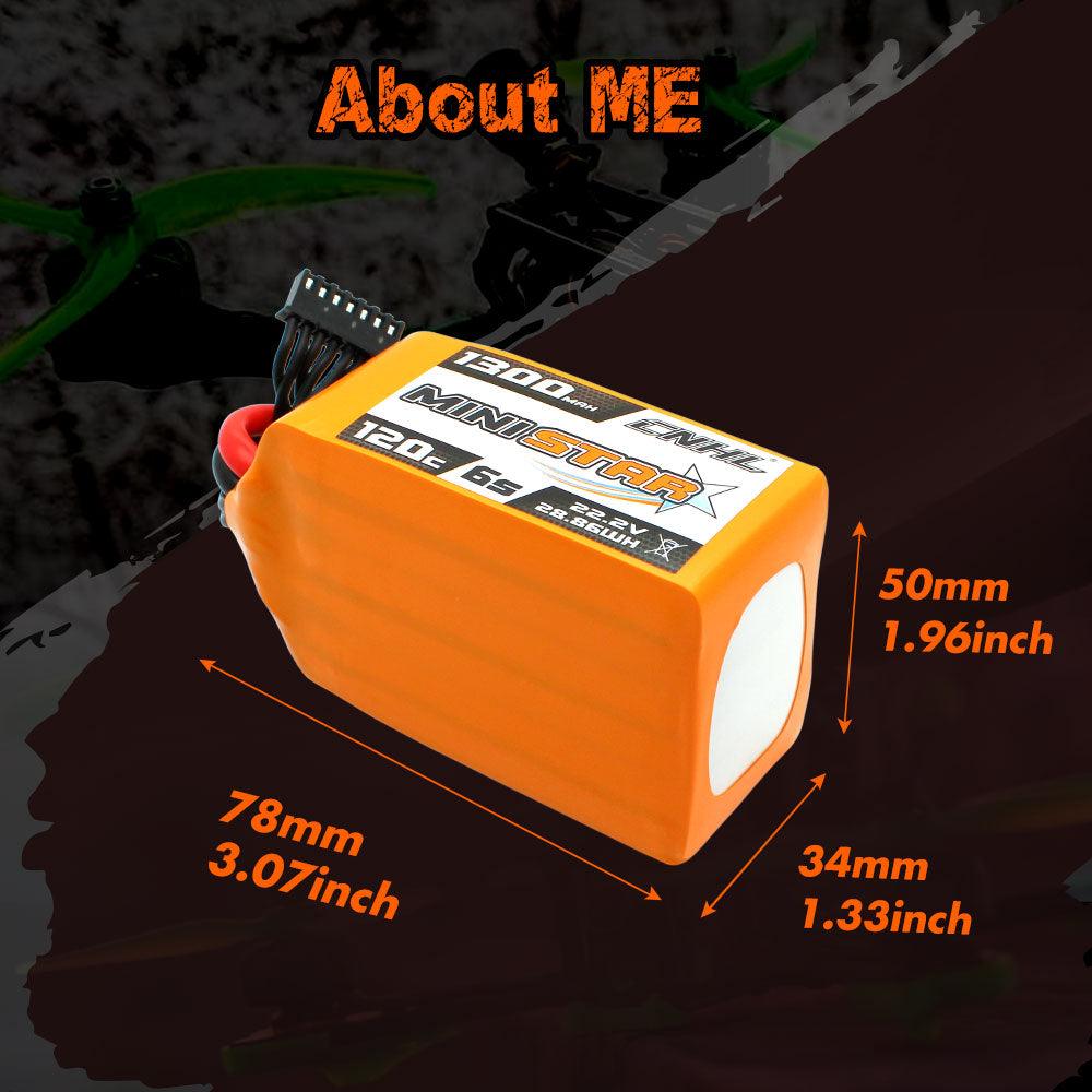 2PCS CNHL 6S 22.2V Lipo Battery For RC FPV Drone 1300mAh 1500mAh 1800mAh 120C With XT60 Plug
Quadcopter Helicopter Airplane - RCDrone