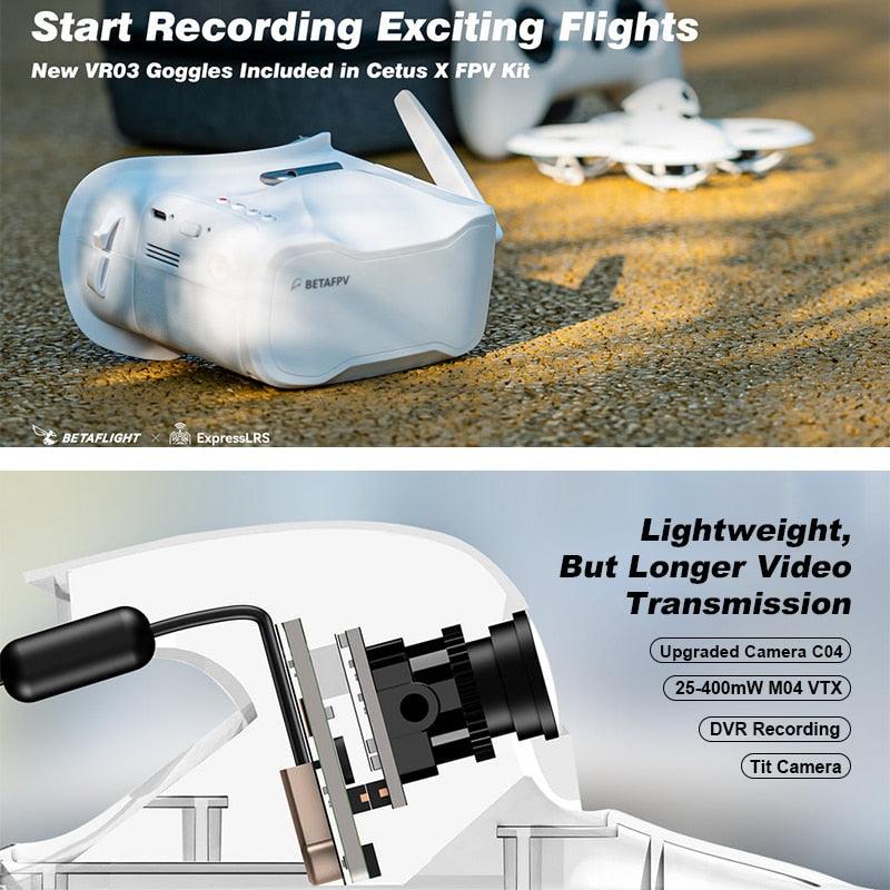 BETAFPV Cetus X - Brushless FPV Quadcopter Adjustable Camera Indoor Racing Drone ELRS 2.4G Outdoor RC Helicopter - RCDrone
