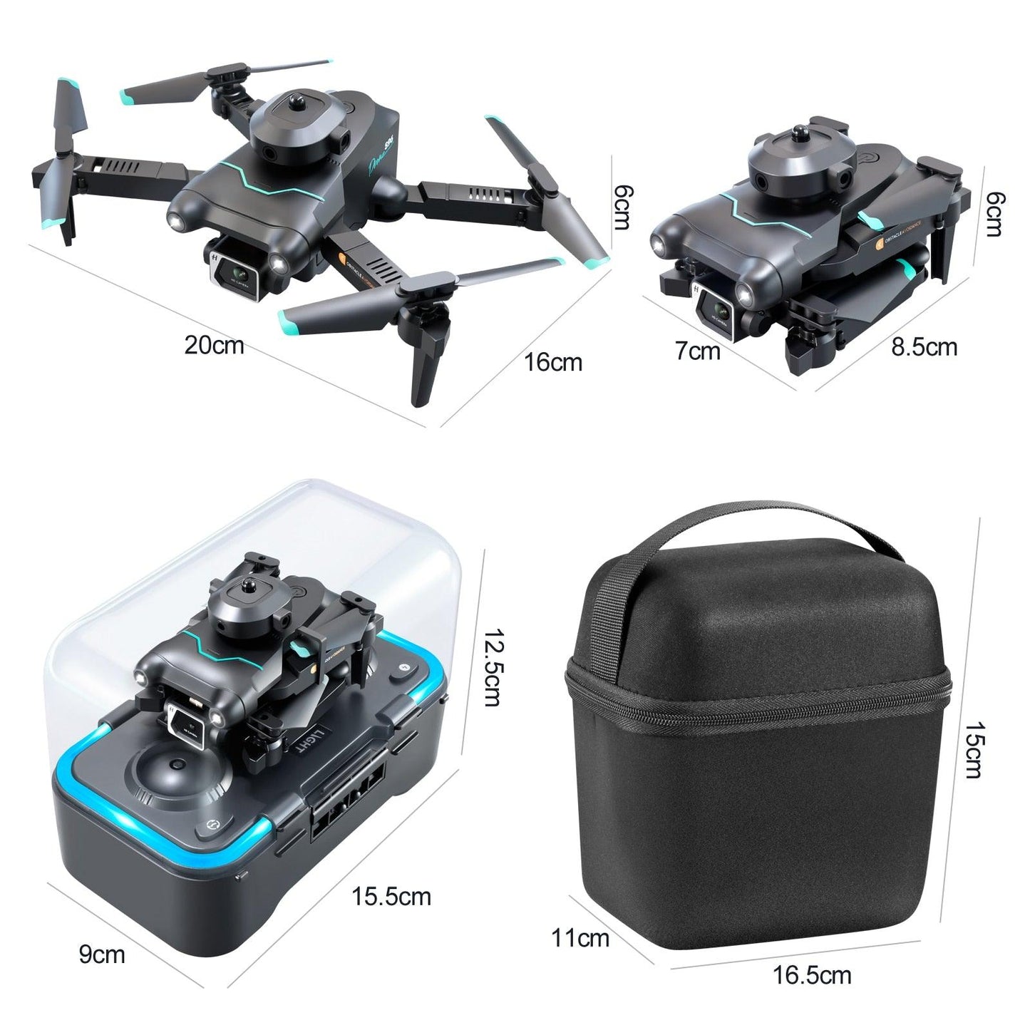 2023 New S96 Mini Drone - Professional 4K 360° Obstacle Avoidance Air Pressure Fixed Height Professional Foldable Quadcopter Toys - RCDrone