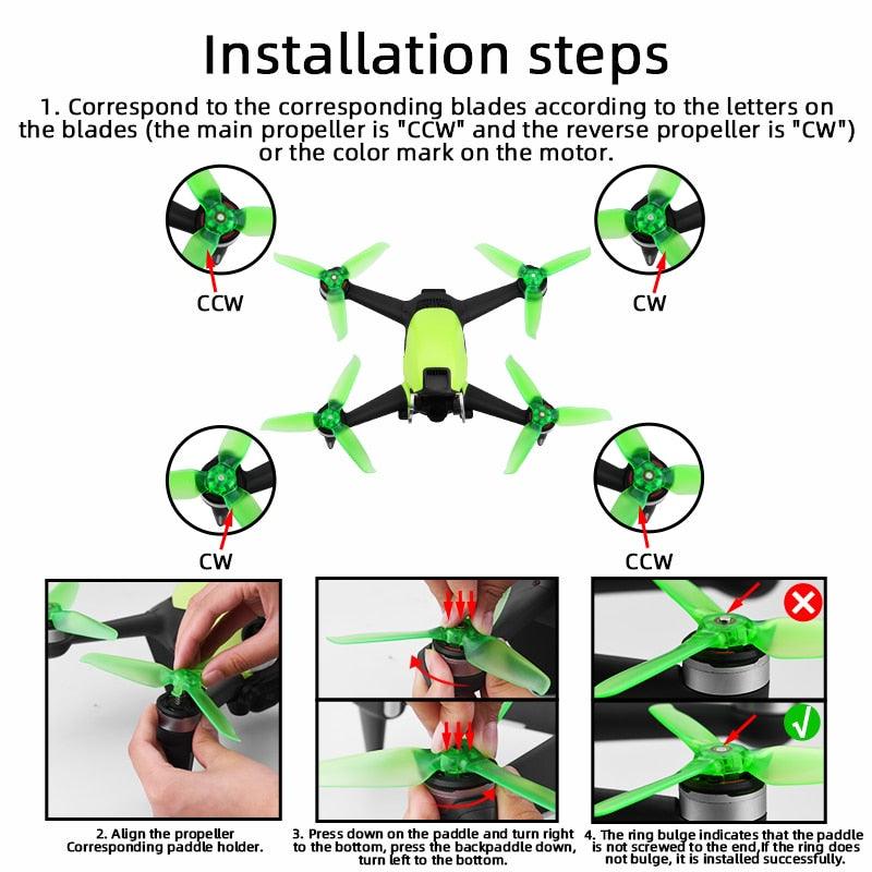 5328S Color Propellers For DJI FPV Combo - Props Paddle Blade Replacement Wing Fan Spare Part for DJI FPV Drone Accessories - RCDrone