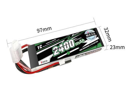 Gens ace 2250/2400mAh 6.6V/7.4v/11.1v 2S/3S LiFe Signal Battery Pack with BBL1 Futaba 3P Plug for 14SG 4PLS T8J Remote Control - RCDrone