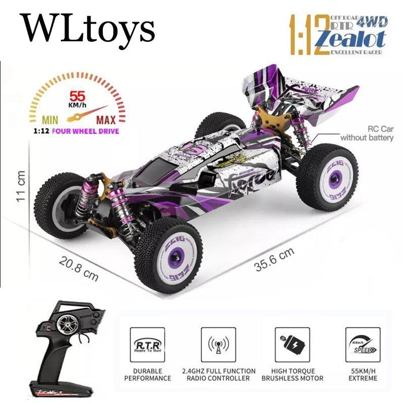 Wltoys 124017 124007 1/12 2.4G Racing RC Cars 4WD Brushless Motor 75Km/H High Speed Remote Control Off-road Drift Toys For Aduit - RCDrone