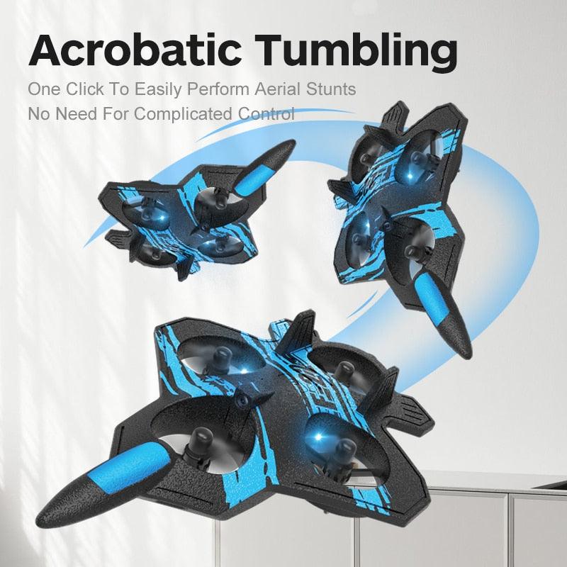 F22 Foam RC Plane - with Camera 4K 360° Stunt Remote Control Aircraft Fighter Helicopter Airplane Toys for Boys Children - RCDrone