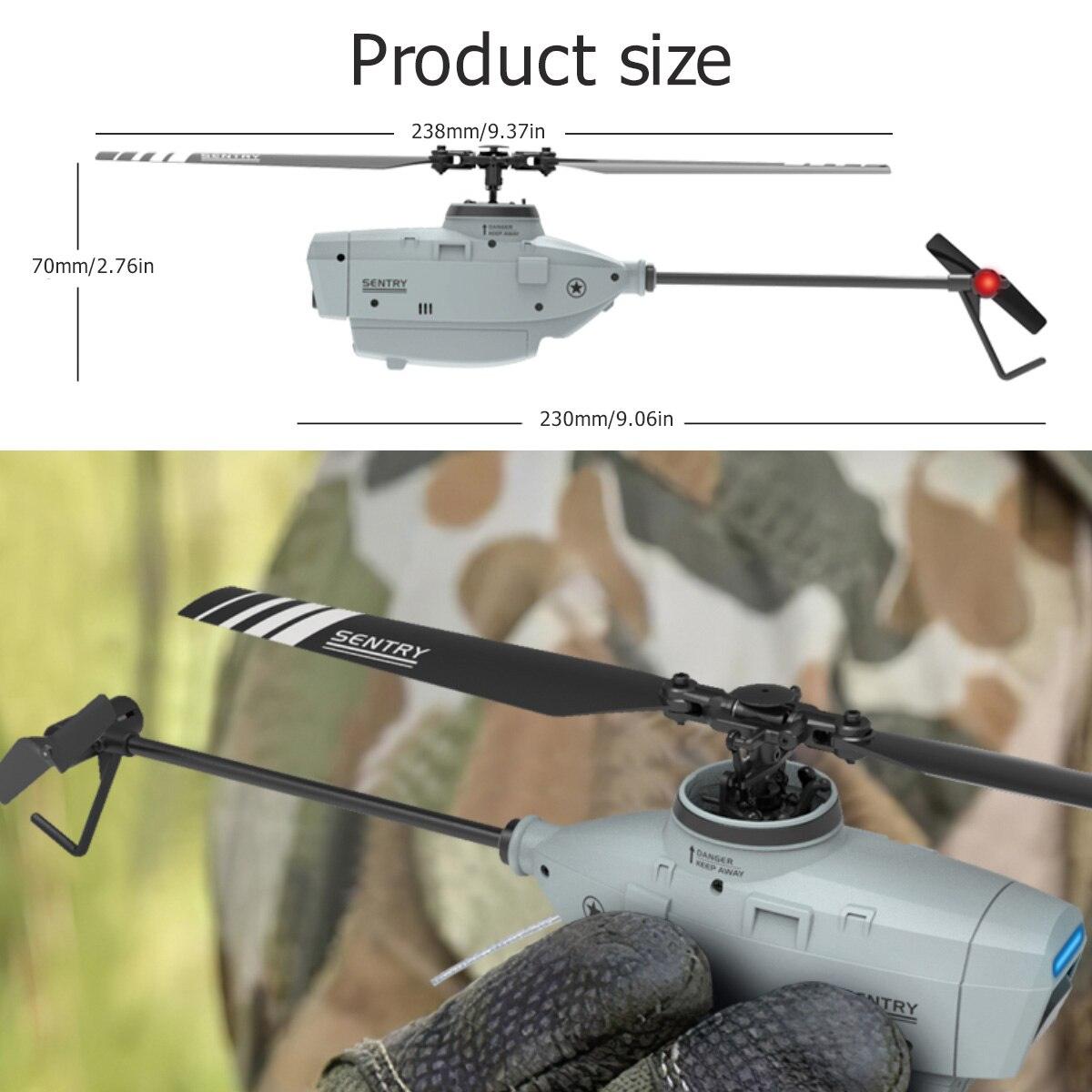 C127 2.4G RC Helicopter - Professional 720P Camera 6 Axis Gyro WIFI Sentry Spy RC Drone Wide Angle Single Paddle Without Ailerons - RCDrone